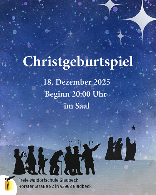 Plakat Christgeburtsspiel 2025 FWS GLA